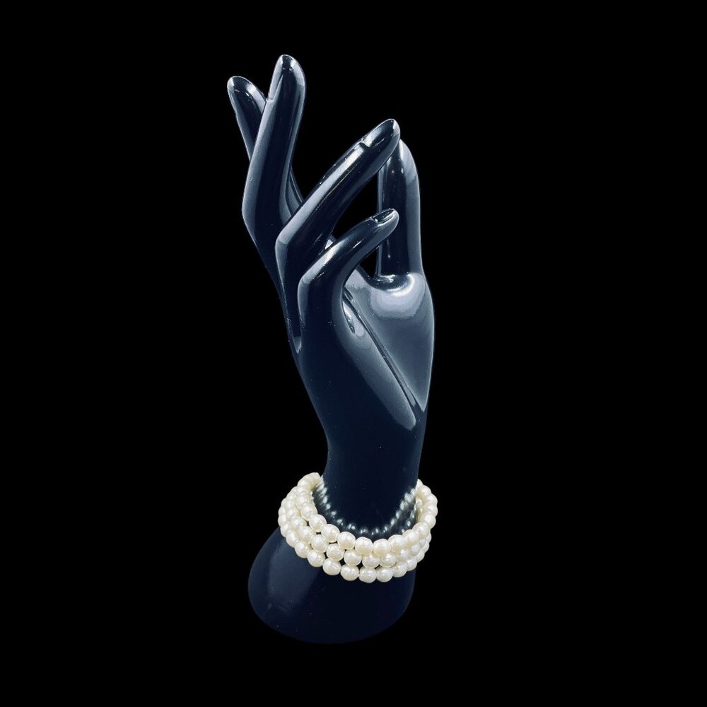 NWT Napier Pearl Bracelet Multi Strand Rhinestone Clasp Bridal‎ Classic Jewelry